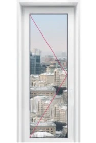 Пластиковая дверь с полным остеклением без перегородки - 4 Пластиковая дверь с полным остеклением без перегородки - фото - 4