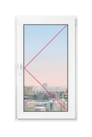 Одностворчатое окно Rehau Blitz 860x860 - фото - 1