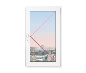 Одностворчатое окно Rehau Grazio 500x800 - фото - 1
